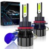 AQJ Pair 2-sides 9007 LED Headlight Bulbs Kit 8K Ice