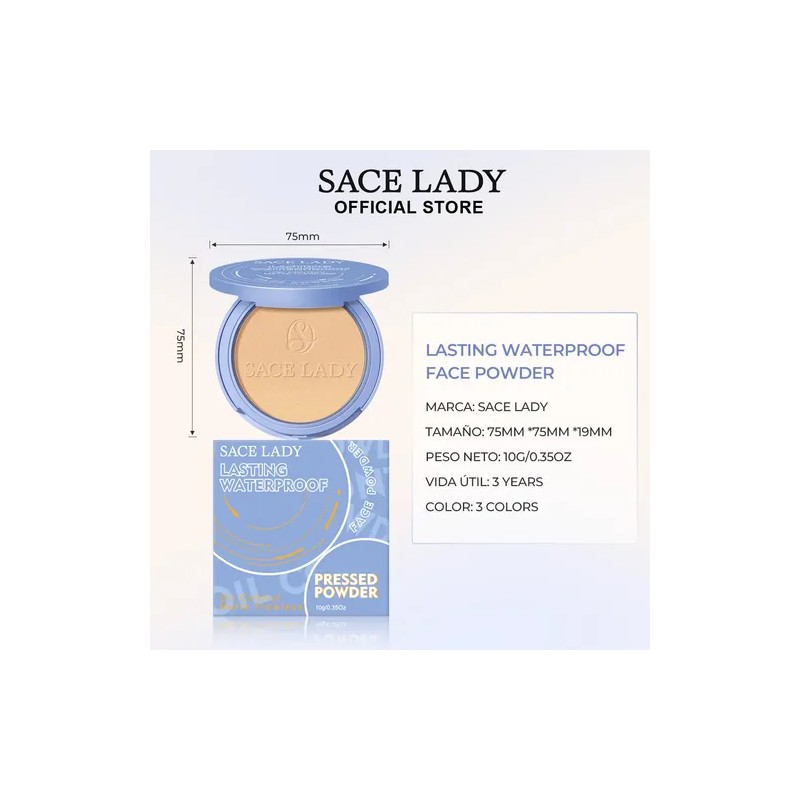Sace Lady Base De Maquillaje Polvo Compacto Mate 10g