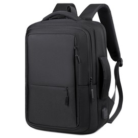 VGOAL Laptop Backpack fit 17.3 inch, Lightweight Carry on Travel Casual Daypack Business Backpack with USB Charging Port for Work, Travel, Daily Use(Black)