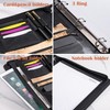 Calfinder 3 Ring Portfolio Binder,PU Leather Padtfolio Binder with Zipper,Padfolios