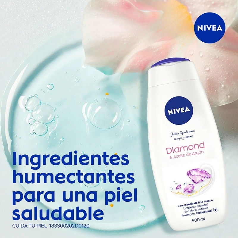 Jabón Líquido Corporal Nivea Diamond Hidratante 500ml