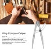 Wing Compass Caliper Leather Edge Spacing Taper Measuring Marking Divider