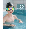 Hurdilen Kids Swimming Goggles for Kids, Anti-fog, UV Protection, Wide