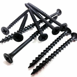 4.8mm x 100mm / 120mm - Carbon Steel, Drywall, Plasterboard, Multipurpose, Long Black PH2 Bugle Screws (50, 4.8mm x 100mm)