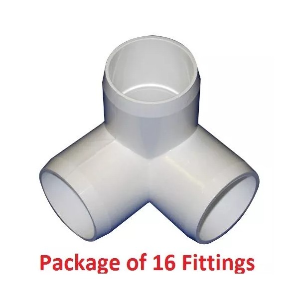 Performance PVC 1-1/4" Furniture Grade 3-Way Corner Elbow PVC Fitting
