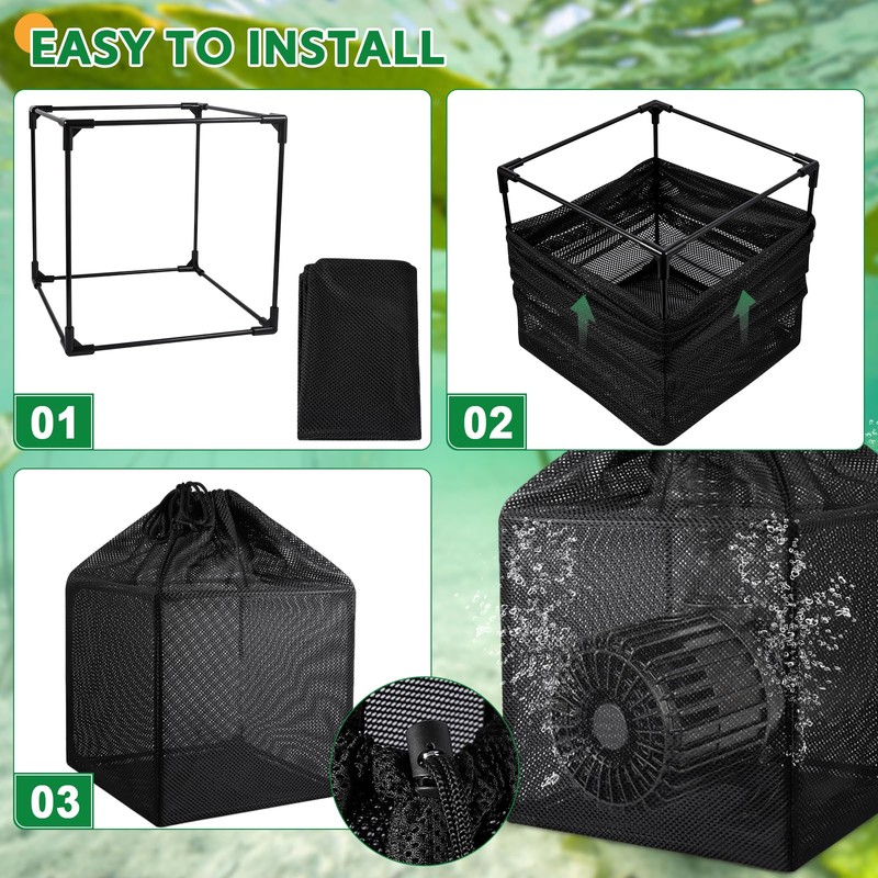 Pond Filter Bag, Pump Barrier Bag, Anti-Clogging Cube Filter Box,