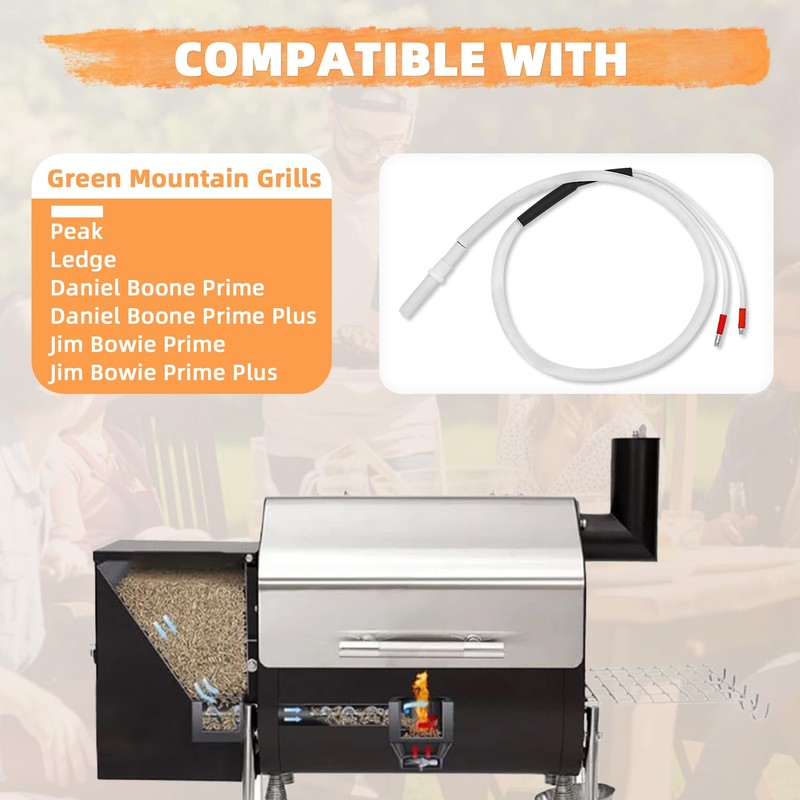 12V Ceramic Igniter Compatible with Green Mountain GMG 12V Jim