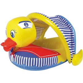 Poolmaster 81547 - Flotador para Piscina con protección Solar, Pato de 36 Pulgadas de Largo x 32 Pulgadas de Ancho, desinflado