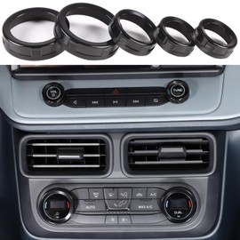 TOYCIDFG Center Console Switch Button Cover Trim for Ford Maverick 2022 2023 2024, Air Conditioner Volume Control Knob Cover Mecha Style (Black)