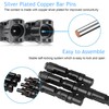 TRAMILY Branch Connector, Solar Panel Connector Y Branch Pair MMMF+FFFM