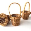 6 Pcs Small Rattan Baskets Craft Woven Baskets Mini Basket