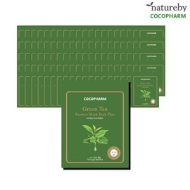 Natureby 네이처바이 녹차 에센스 마스크팩 플러스 100매 Natureby Green Tea Essence Mask Pack Plus 100 Sheets