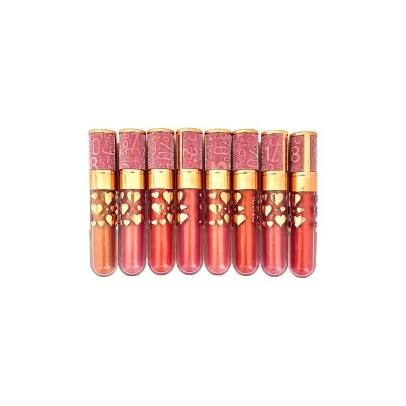 Caja De 24 Gloss Labios Brillantes Con Color Hidratantes