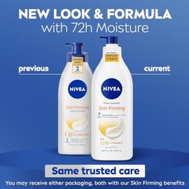 NIVEA Loción corporal hidratante reafirmante para la piel - Con Q10 para piel normal - 16.9 fl. onz. Botella de bomba