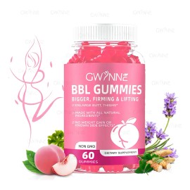 Gwynne Bbl Gummies Fenogreco Mejora Busto Glúteos Caramelos Blandos Sabor Natural