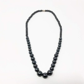 LZD Hematite Necklace Unisex Bead Black Magnetic Clasp X73