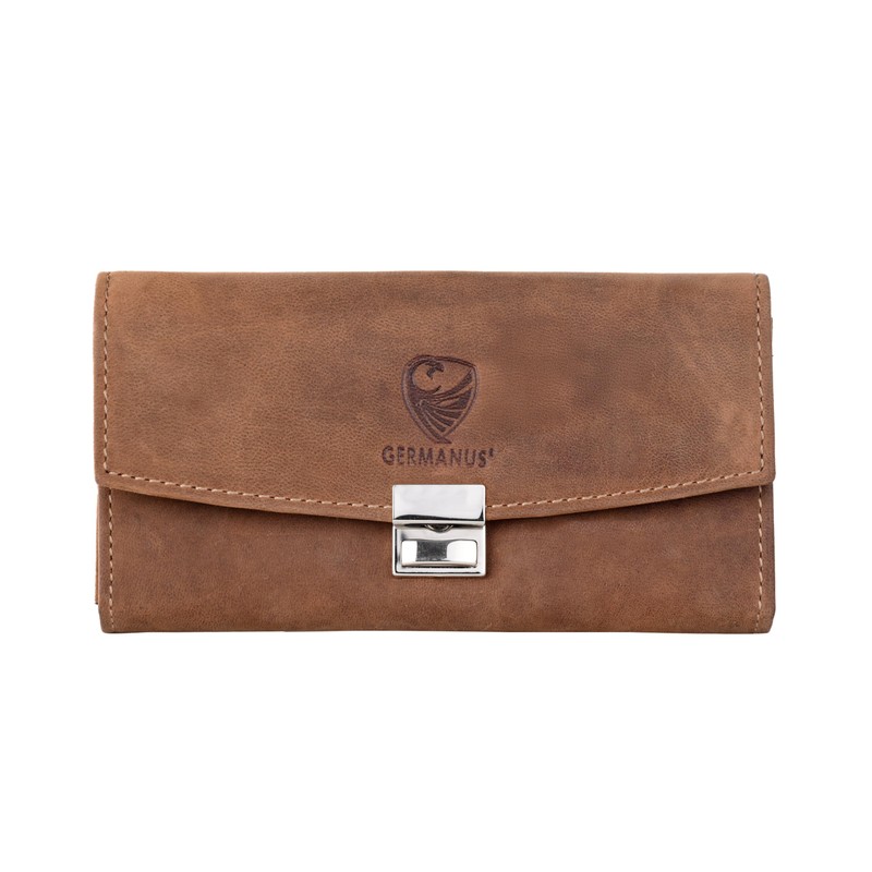 GERMANUS Toni Waiter's Wallet, Gastro Wallet, Real Leather, Wild Brown