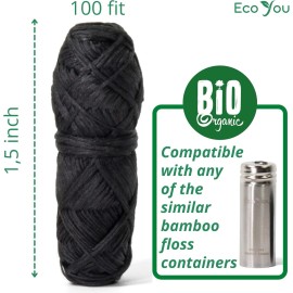 EcoYou Bamboo Charcoal Dental Floss | Mint & Candelilla Wax