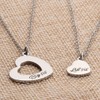 KUIYAI Heart Pendant Necklace for 2 Big Sisters and Little