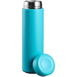 PARACITY Insulated Water Bottle, 15 oz Stainless Steel Water Bottles for Double Wall Vacuum Hot Drinks, Metal Water Bottle Keeps Hot for 12 Hrs, Cold for 24 Hrs, for Coffee, Tea (light blue)