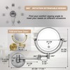 Wall Mounted Makeup Mirror with Light and Magnification, 7W Higher
