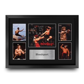 HWC Trading Bloodsport Gifts Printed Signed Autograph Presentation Display Montage for Movie Memorabilia Fans - A3 Framed