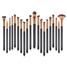 Brush 20PCS Foundation Eyeshadow Brush Powder Cosmetic Makeup Wooden Brush Flat Makeup Brush