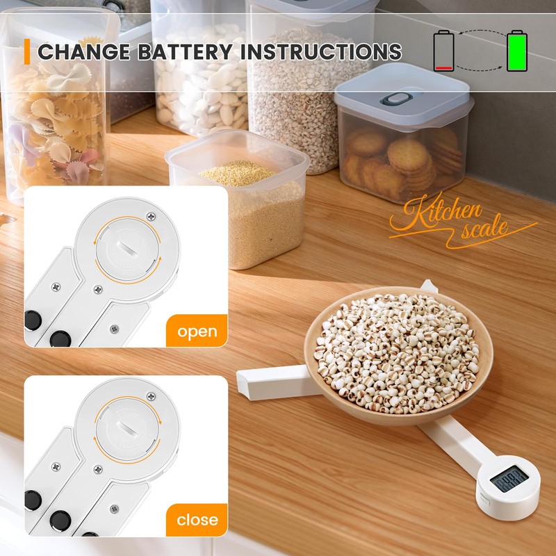 Folding Food Scale,Digital Kitchen Scale,Highly Accurate Compact Small Scale with