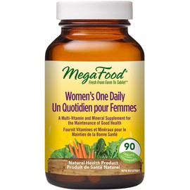 MegaFood Women's One Daily - Multivitamin for Women's Health & Wellbeing with Vitamins C, D, & Folate - Non-GMO, Gluten-Free, Vegetarian - 90 Tablets - 3 Month Supply