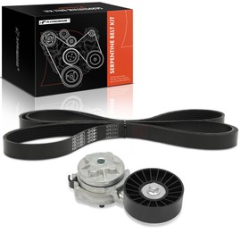A-Premium Engine Serpentine Belt Drive Kit with Tensioner Compatible with Ford Cars - E-150/E-250/E-350 Econoline, E-150 Econoline Club Wagon, E-350 Econoline Club Wagon, 1993 1996 - L6 4.9L