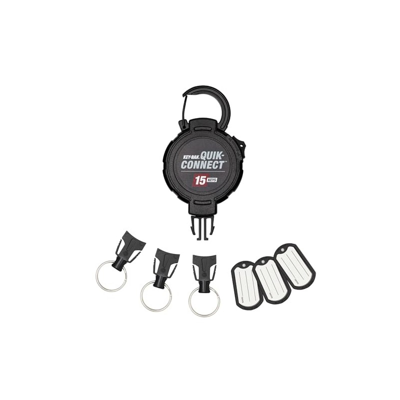 KEY-BAK #0KM2 Quick Connect Key Reel with Carabiner Cord Stopper
