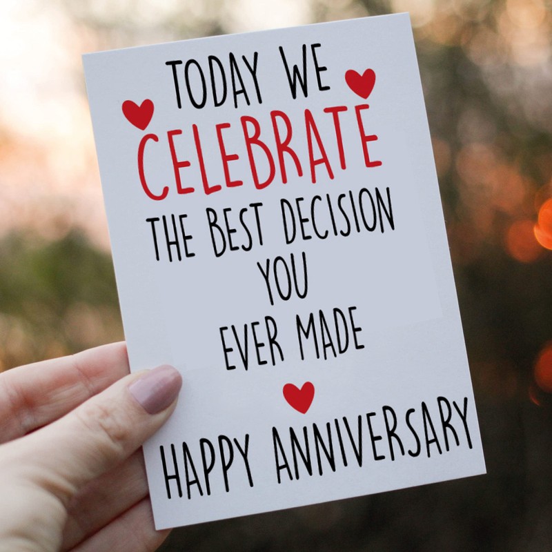 Funny Anniversary Cards for him, for husband, for her for