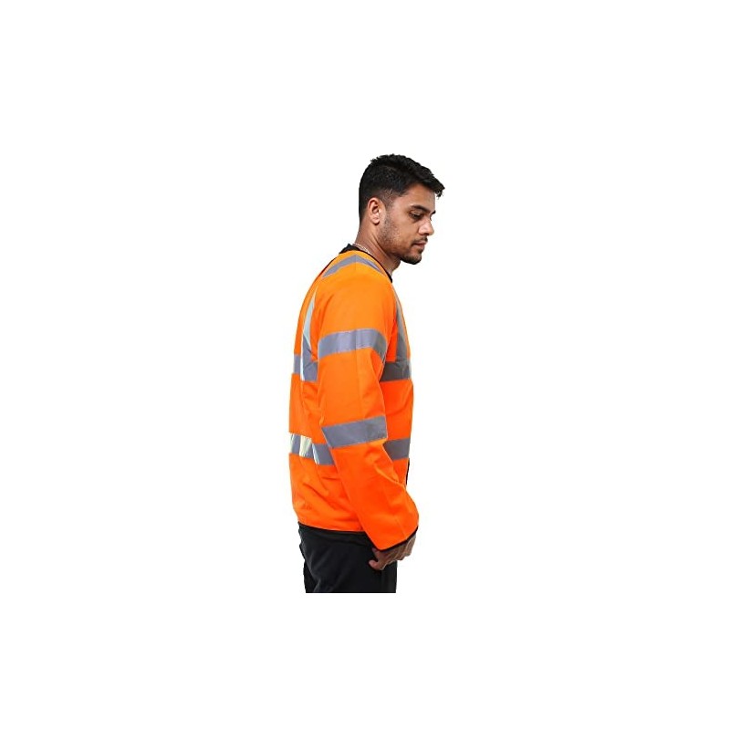 GA COMMUNICATIONS HIGH Visibility Reflective Safety Jacket Workwear Long Sleeve