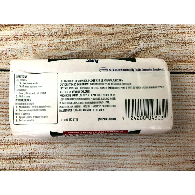Fels-Naptha Laundry Soap Pack of TWO BARS Stain Remover Poison