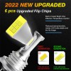 AUIMSOCO H7+H7 LED Headlight Combo 4 High Low Beam Bulbs