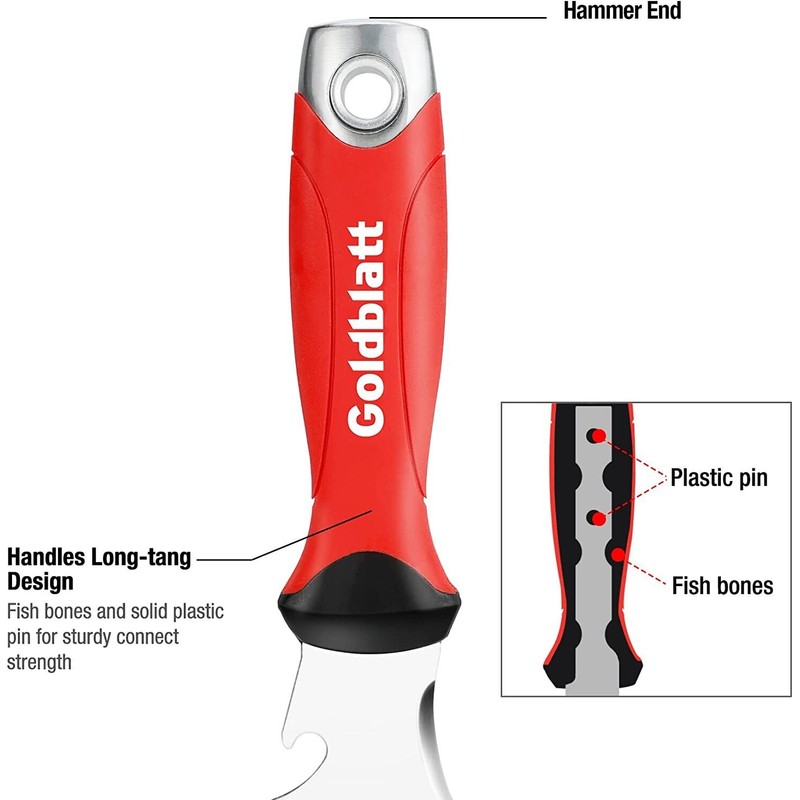 Goldblatt 2Pk 9-in-1 Paint Scraper Tool Stainless Steel Painters Tool