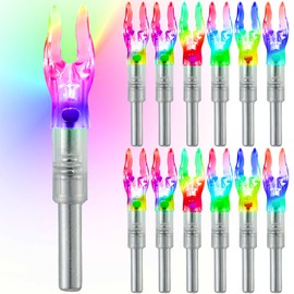 KEAUP 12-Pack or 6-Pack S Lighted Nocks for Arrows .244/6.2mm Lighted Arrow Nocks for Archery Hunting, Screwdriver Included