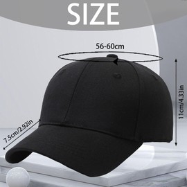 CWENDANER Fire Baseball Cap for Men and Women, Adjustable, Unisex Cap, Adjustable, Pure Colour, Baseboard Baseball Cap, black, 56 - 60