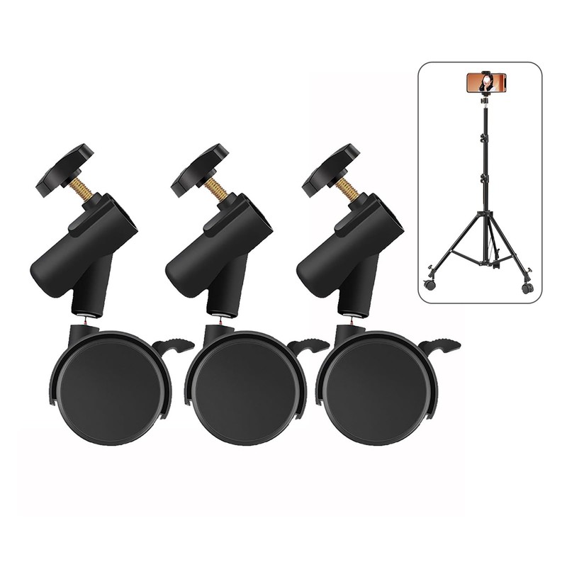 Andoer 3pcs/set Flexible Swivel Casters Wheels with 16mm Diameter Mounting