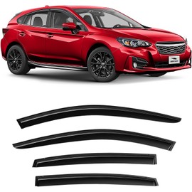 Voron Glass Tape-on Extra Durable Rain Guards for Subaru Impreza 2017-2023 Hatchback, Window Deflectors, Vent Window Visors, 4 Pieces - 100906