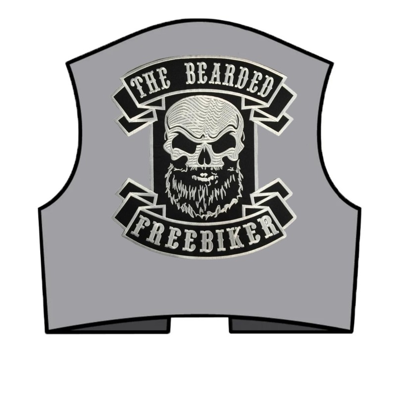Embroidered Iron on Patch - Big Patch - The Beard