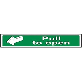 V Safety Safe Condition Door - Pull To Open - 300 X 100mm