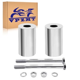 VPZMT 2'' Rise Handlebar Risers Extension 1-1/4'' Handlebars Spacers for Harley Touring/Road King/Street Glide/Road Glide/Electra Glide/Softail and Dyna Models (Chrome)