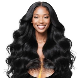 XNJ 30 Inch Glueless Wigs Human Hair Pre Plucked Pre Cut 200% Density Lace Front Wigs Human Hair Body Wave 9x6 Closure Wear And Go Wig Human Hair Black Wig For Women