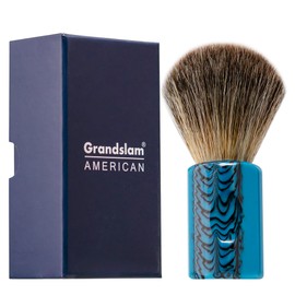 Grandslam Shaving Brush with Synthetic Hair, Cruelty-Free Shaving Cream Brush for Men, 100% Solid Resin Handle, Gently Exfoliates The Skin, 24mm Knot