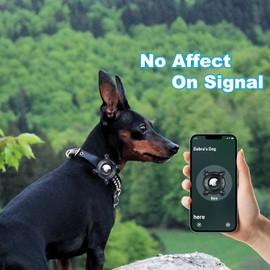 Sichy AirTag Dog Collar Holder, Waterproof Dog Airtag Holder, Anti-lost Shock Resistant Mini Air Tag Holder, Hard TPU Full Protection Airtag Dog Collar Case for Backpack,Luggage,Cat,Dog Gps Tracker