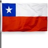 DANF Chile Flag 3x5 Ft Thick Polyester, Fade Resistant, Brass