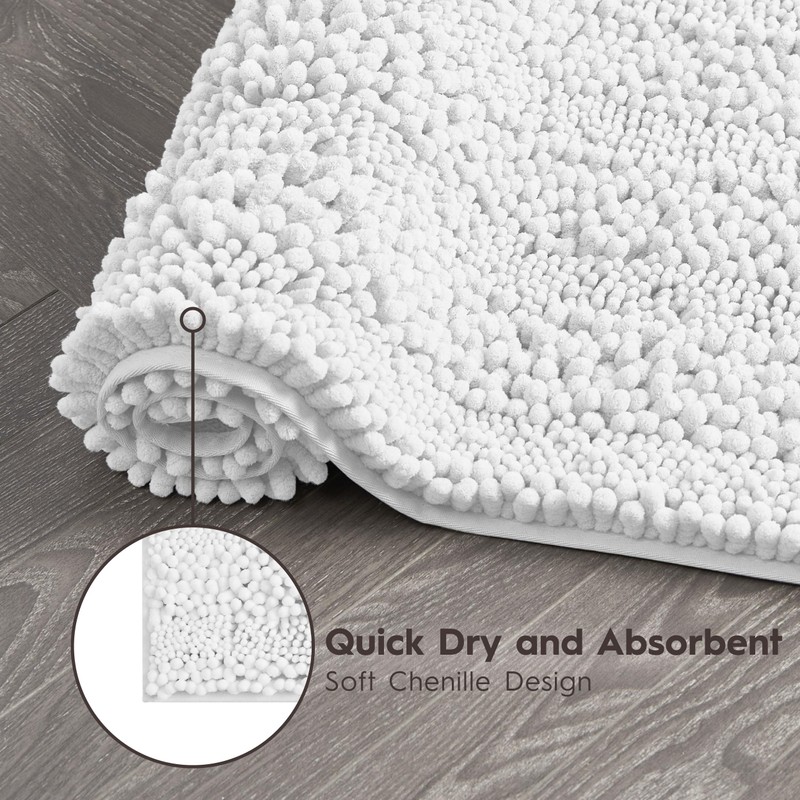 Laura Ashley – Astor Chenille Bath Mat | 100% Polyester
