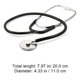 Children's Stethoscope, Toy Stethoscope, Metal Stethoscope Children, Functional Double Head Stethoscope Toy for Stethoscopes Role Play, Medical Toy (Black + White)