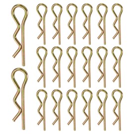 sourcing map 20 Pcs Hitch Pin Clip, 3.5mm x 70mm R Clips Colored Zinc Spring Steel Retaining Wire Hair Pins Cotter Pin Assortment Kit Clips for Trailer Tractors Mower Carts Truck Pin Clip